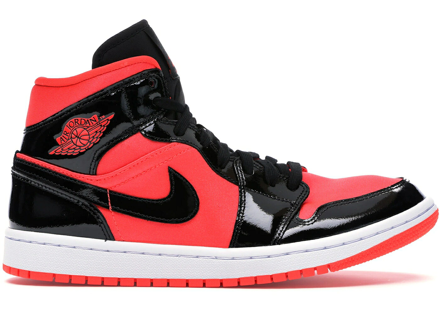 ナイキ ジョーダン ミッド 黒いこと 黒いこと クリムゾン WOMEN\u0027S スニーカー レディース JORDAN 1 MID HOT PUNCH BLACK (WOMEN\u0027S) / BRIGHT CRIMSON BLACK 靴-レディース靴-スニーカー