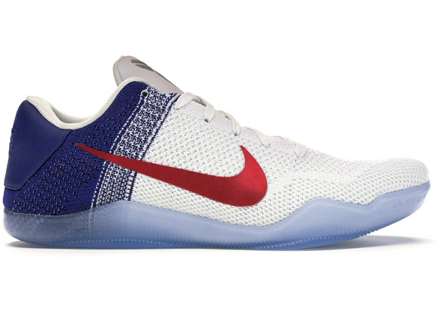 ナイキ コービー エリート 白色 ホワイト 赤 レッド ディープ スニーカー メンズ NIKE KOBE 11 ELITE LOW USA / WHITE UNIVERSITY RED DEEP ROYAL