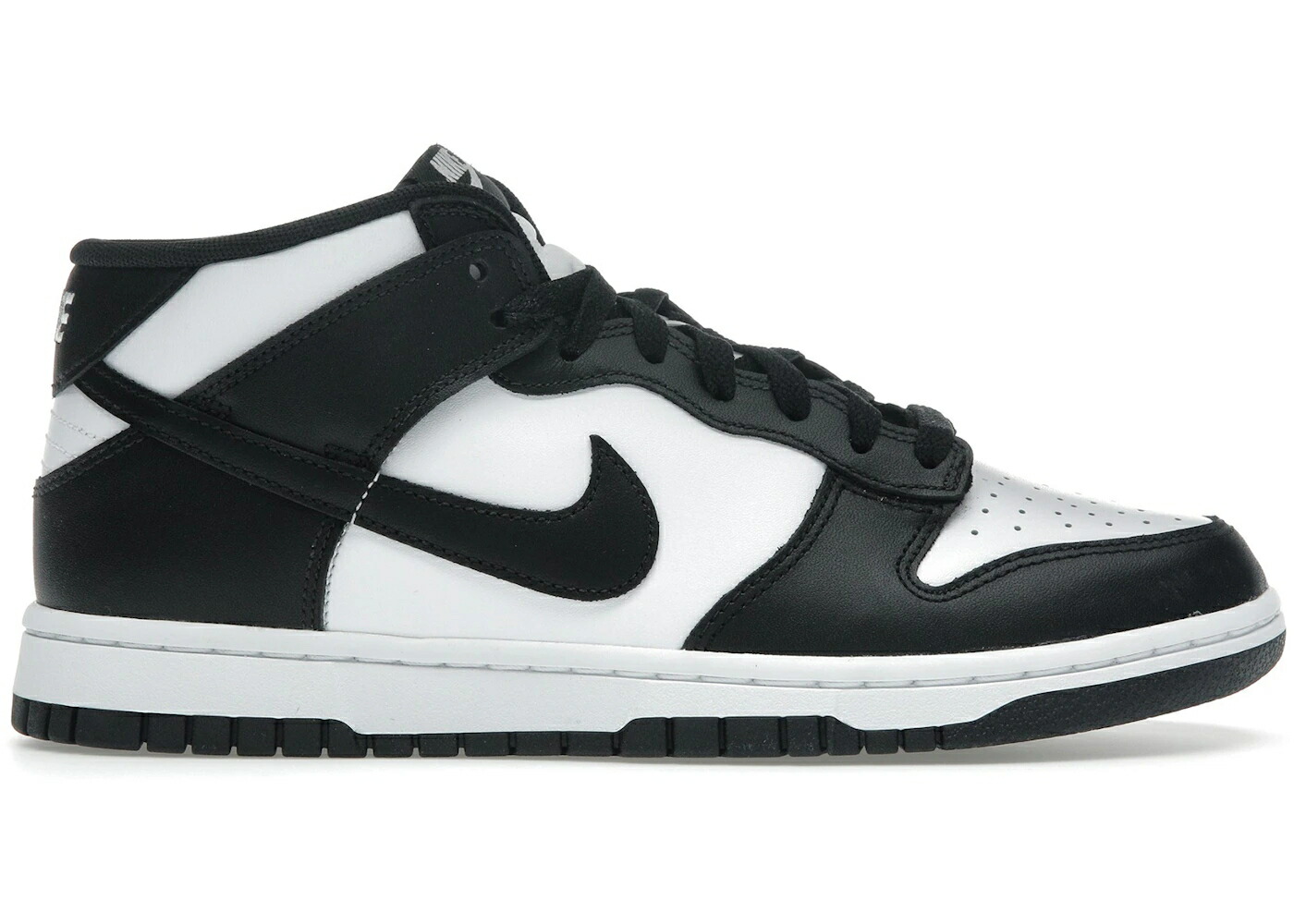 ナイキ ダンク ミッド レザー 白色 ホワイト 黒色 ブラック スニーカー メンズ NIKE DUNK MID LEATHER PANDA / WHITE WHITE BLACK BLACK