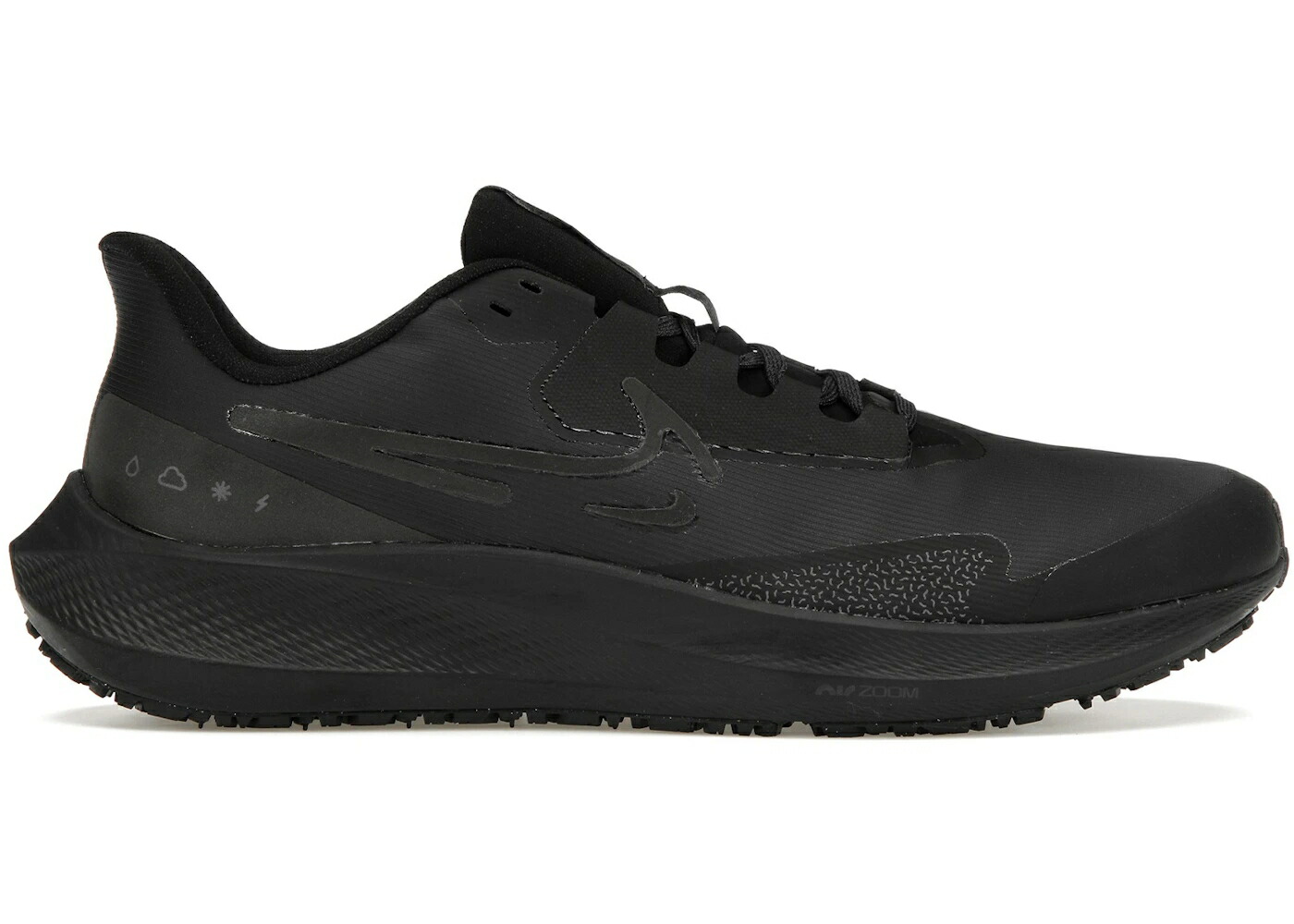 ナイキ ズーム ペガサス 黒色 ブラック 灰色 グレー ズームペガサス スニーカー メンズ NIKE AIR ZOOM PEGASUS 39 SHIELD BLACK / BLACK OFF NOIR DARK SMOKE GREY