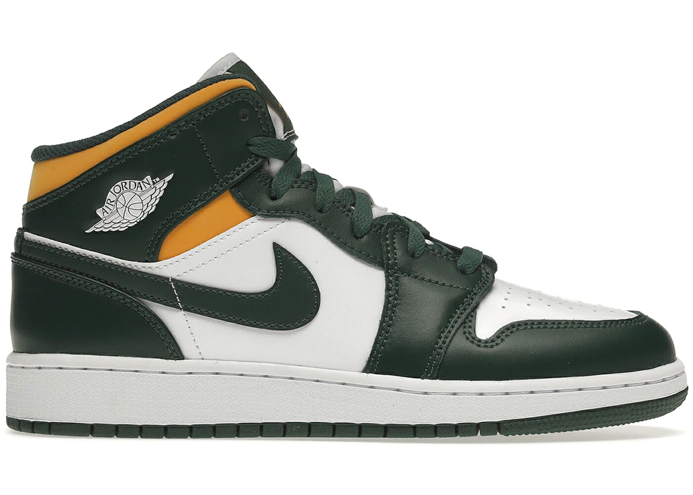 ナイキ ジョーダン ミッド 緑 緑であること 白いこと 白いこと 御坊っちゃん キッズ JORDAN 1 MID SONICS (2021) (GS) / NOBLE GREEN POLLEN WHITE もの言う花 マタニティ スニーカー