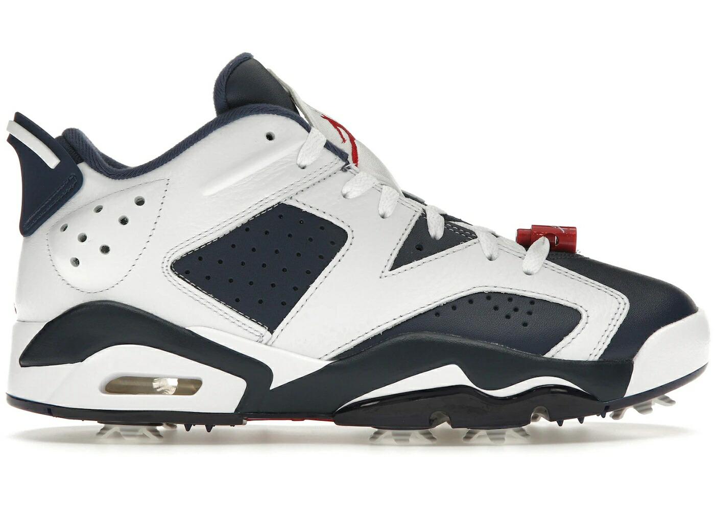 ナイキ ジョーダン ゴルフ オリンピック 白色 ホワイト 赤 レッド 紺色 ネイビー スニーカー メンズ JORDAN 6 LOW GOLF OLYMPIC / WHITE VARSITY RED MIDNIGHT NAVY