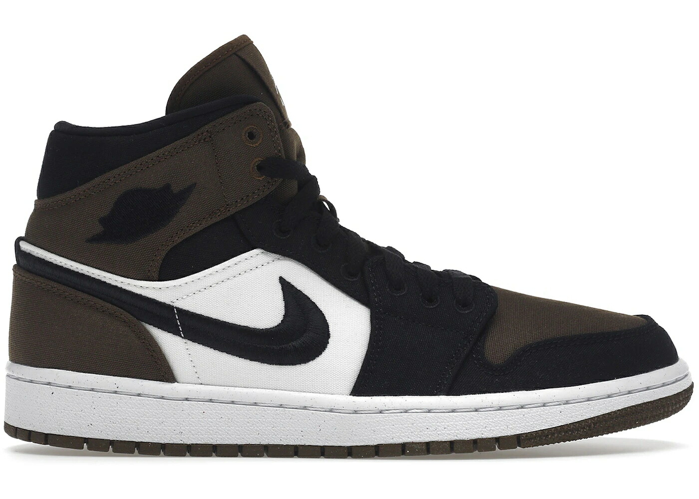 ナイキ ジョーダン ミッド オリーブ 黒色 ブラック 白色 ホワイト WOMEN スニーカー レディース JORDAN 1 MID OLIVE TOE (WOMEN) / LIGHT OLIVE BLACK SAIL WHITE