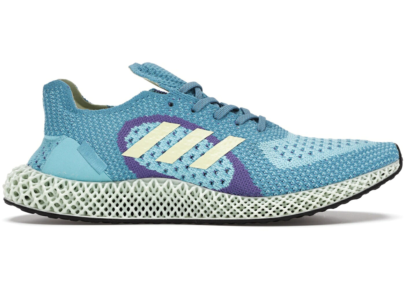 アディダス アクア 黄味がかった 黄色 紫 パープル スニーカー メンズ ADIDAS ZX RUNNER 4D AQUA / LIGHT AQUA YELLOW TINT PURPLE