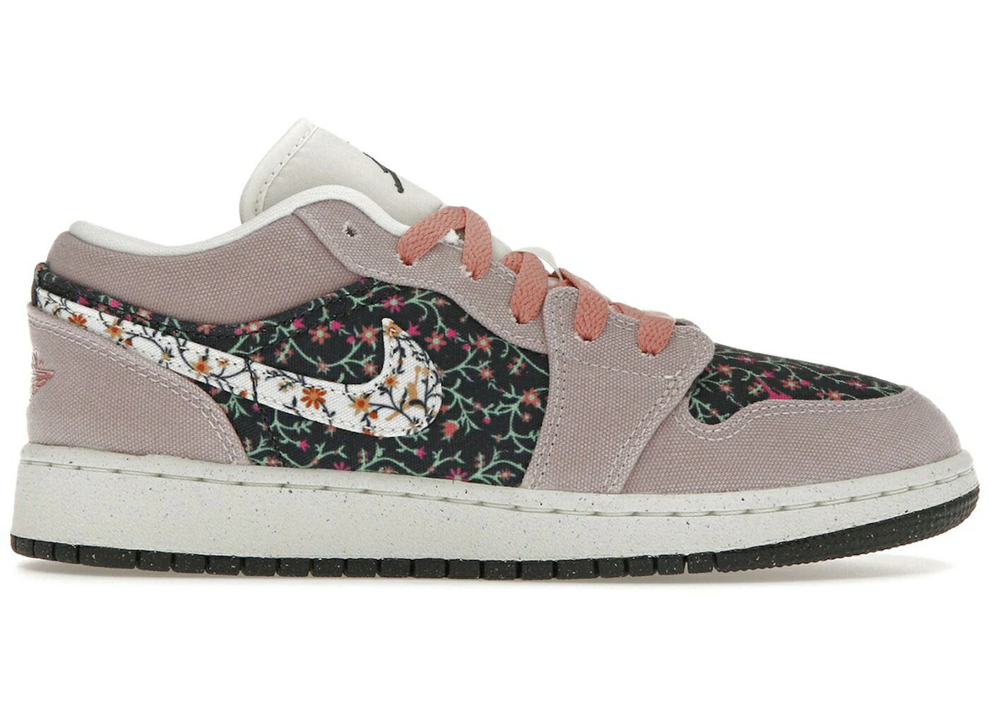 ナイキ ジョーダン プラチナム 紫 相撲取り草 赤 赤いこと 御坊っちゃん キッズ JORDAN 1 LOW SE FLORAL (GS) / PLATINUM VIOLET ANTHRACITE RED もの言う花 マタニティ スニーカー