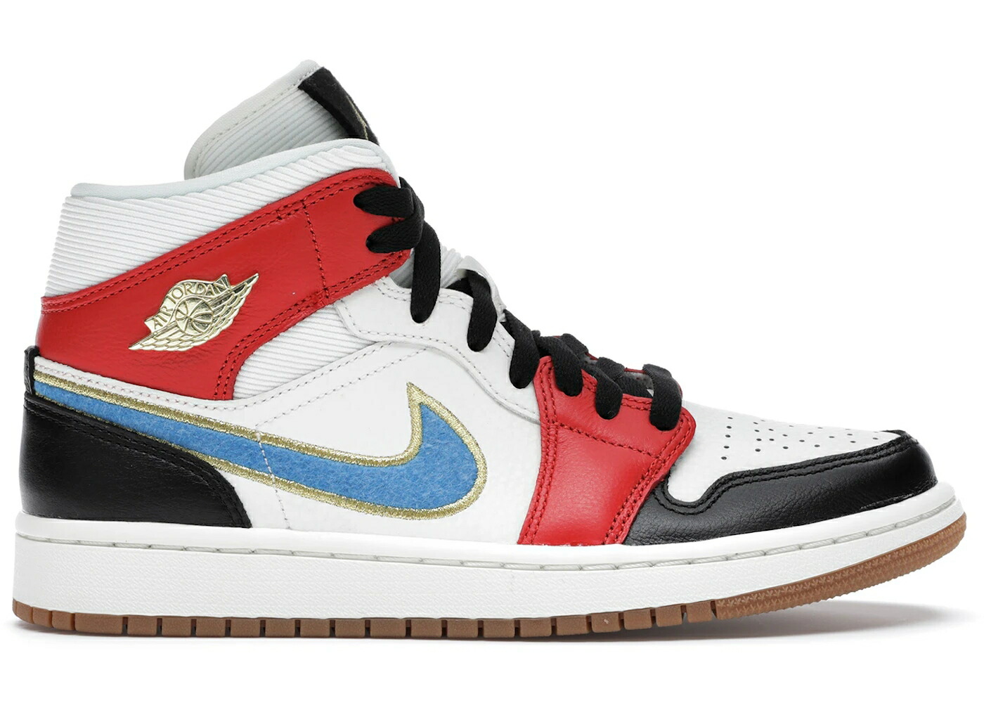 ナイキ ジョーダン ミッド 赤 赤いこと 黒いこと 黒いこと WOMEN\u0027S スニーカー レディース JORDAN 1 MID LET(HER)MAN (WOMEN\u0027S) / SAIL CHILE RED BLACK LIGHT PHOTO
