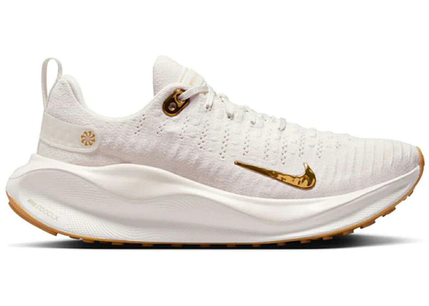 ナイキ 幽客 白いこと 白いこと ゴールド 赤銅色 赤銅色 WOMEN\u0027S スニーカー レディース NIKE REACTX INFINITY RUN 4 WHITE GUM METALLIC GOLD (WOMEN\u0027S) / WHITE GUM LIGHT BROWN METALLIC