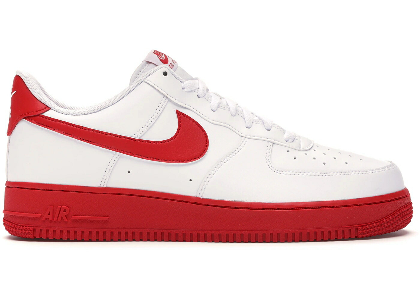 ナイキ 白色 ホワイト 赤 レッド エアフォース スニーカー メンズ NIKE AIR FORCE 1 LOW WHITE RED MIDSOLE / WHITE UNIVERSITY RED WHITE