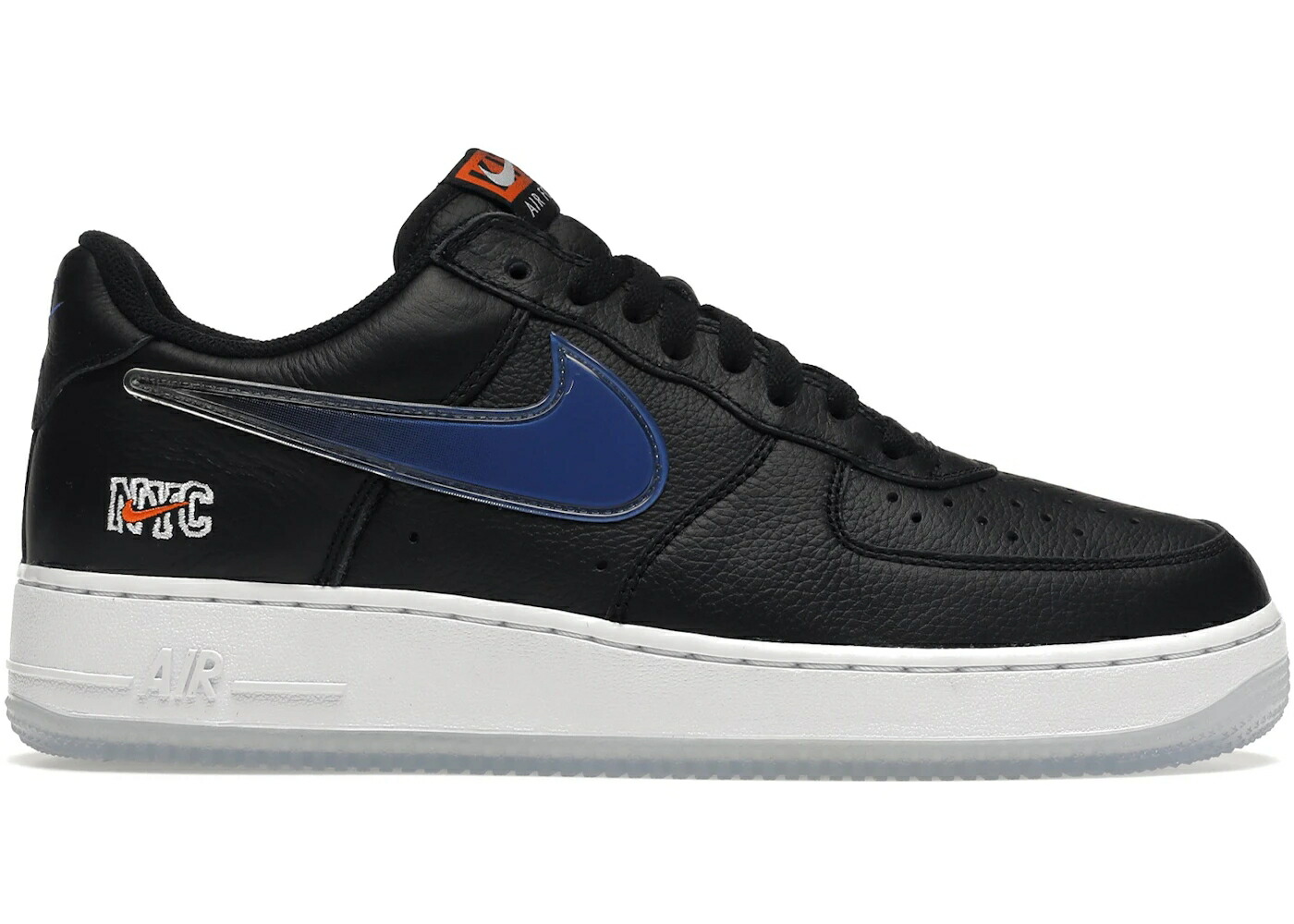 ナイキ ニックス 黒いこと 黒いこと 野球クラブ 橙 オレンジ色 混雑時 空軍 スニーカー メンズ NIKE AIR FORCE 1 LOW KITH KNICKS AWAY / BLACK TEAM ORANGE BLACK RUSH