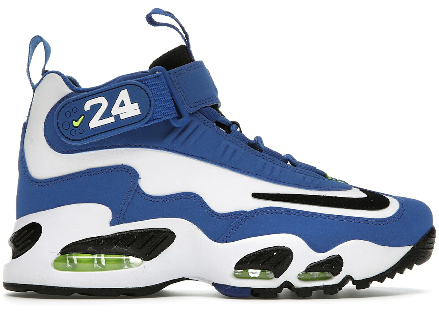 ナイキ グリフィー マックス 白色 ホワイト 黒色 ブラック ジュニア キッズ NIKE AIR GRIFFEY MAX 1 VARSITY ROYAL (2021/2026) (GS) / VARSITY ROYAL WHITE VOLT BLACK ベビー マタニティ スニーカー｜スニケス