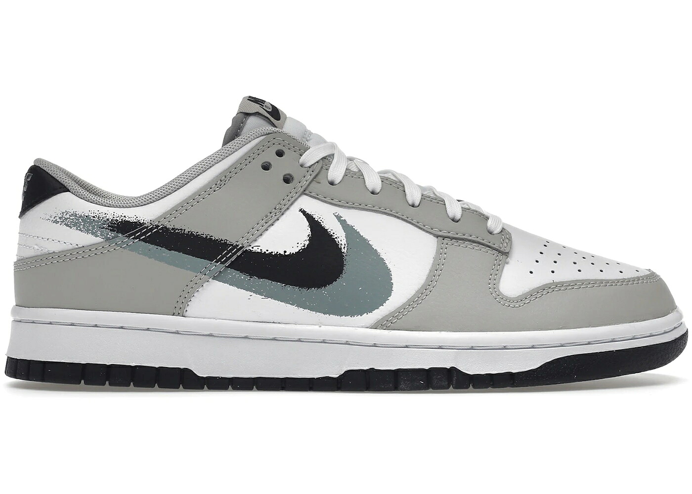 ナイキ ダンク スウッシュ スウォッシュ 白いこと 白いこと 黒いこと 黒いこと ダンクロー スニーカー メンズ NIKE DUNK LOW STENCIL SWOOSH / WHITE LIGHT STONE BLACK