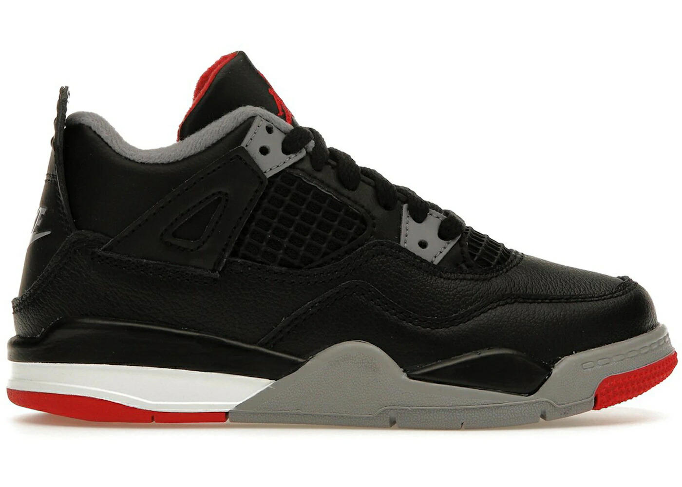 ナイキ ジョーダン 黒色 ブラック 灰色 シメント グレー 赤 レッド ジュニア キッズ JORDAN 4 RETRO BRED REIMAGINED (PS) / BLACK CEMENT GREY VARSITY RED ベビー マタニティ スニーカー