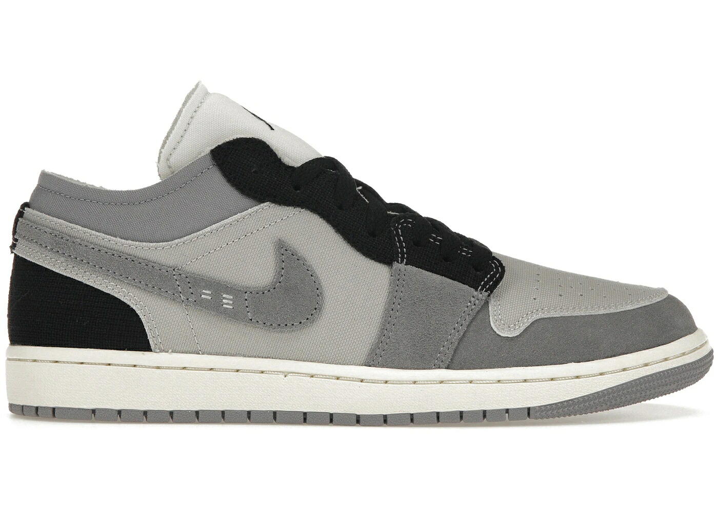 ナイキ ジョーダン 灰色 シメント グレー テック 黒色 ブラック スニーカー メンズ JORDAN 1 LOW SE CRAFT INSIDE OUT CEMENT GREY / TECH GREY CEMENT GREY SAIL BLACK｜スニケス 47,940円