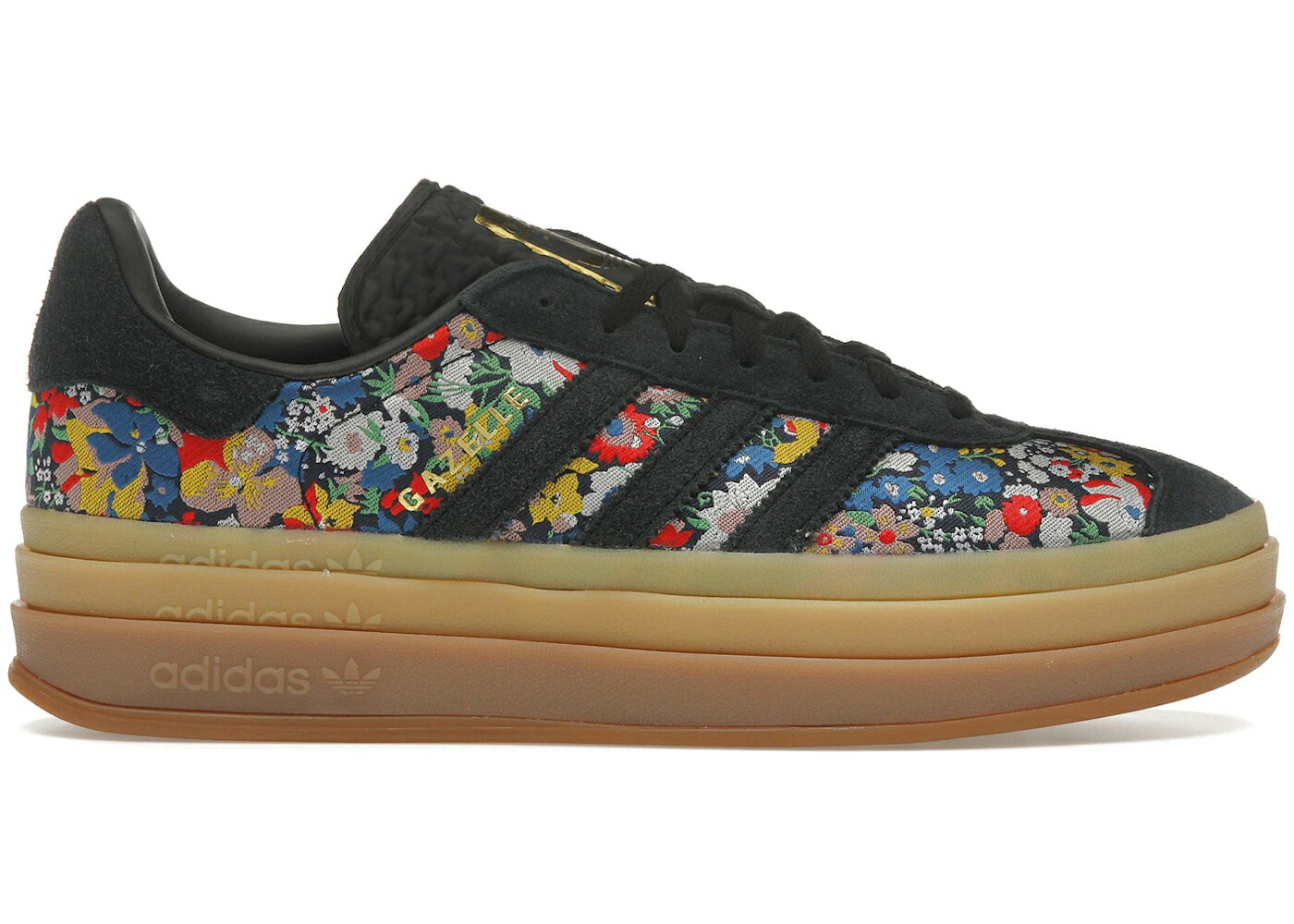 アディダス ガゼル 中核グループ 黒いこと 黒いこと ゴールド WOMEN\u0027S スニーカー レディース ADIDAS GAZELLE BOLD LIBERTY LONDON FLORAL EMBROIDERY (WOMEN\u0027S) / CORE BLACK SUPPLIER COLOUR GOLD