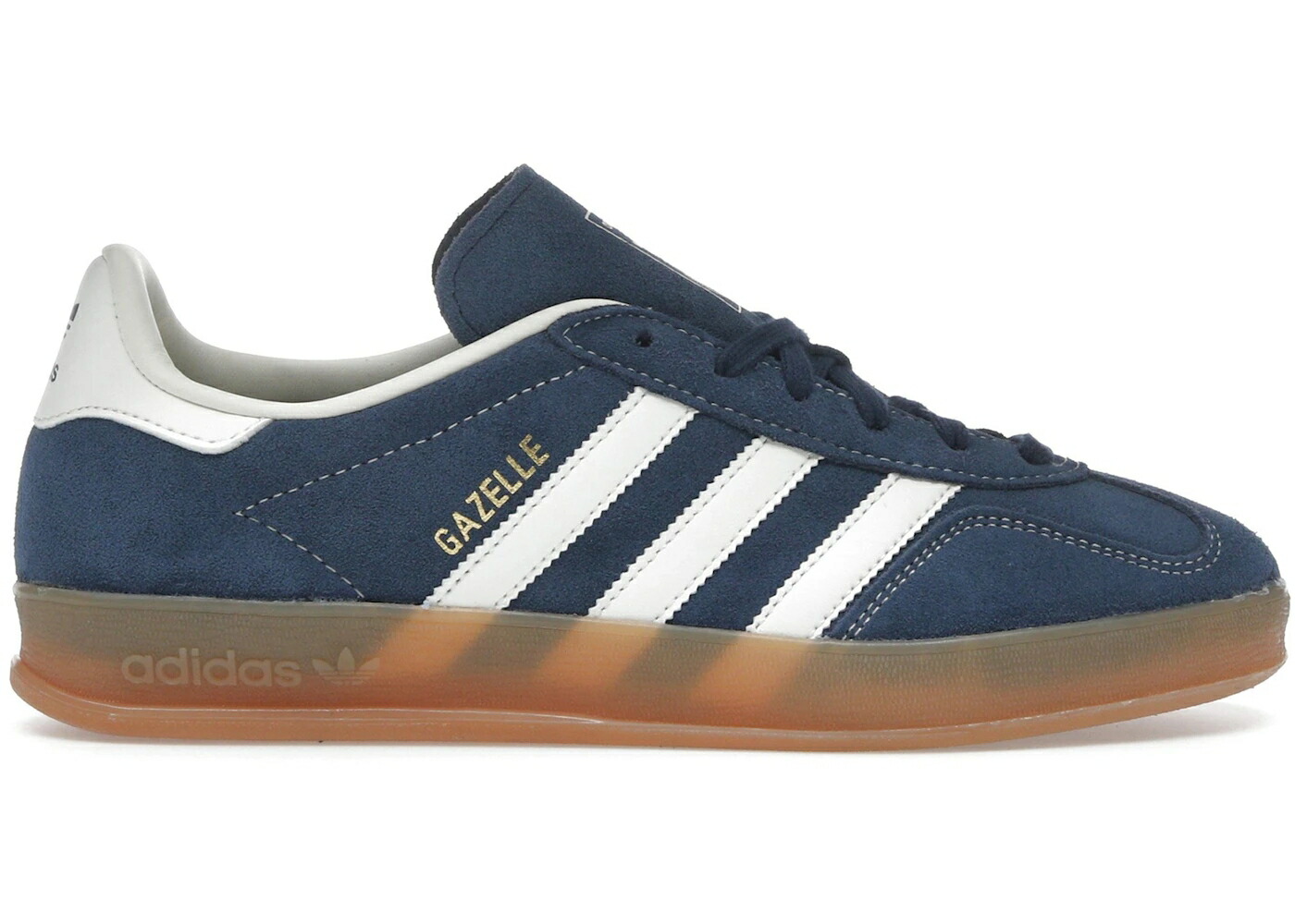 アディダス ガゼル ナイト 藍色 インディゴ 白色 ホワイト ゴールド スニーカー メンズ ADIDAS GAZELLE INDOOR NIGHT INDIGO OFF WHITE GOLD METALLIC / NIGHT INDIGO OFF WHITE GOLD