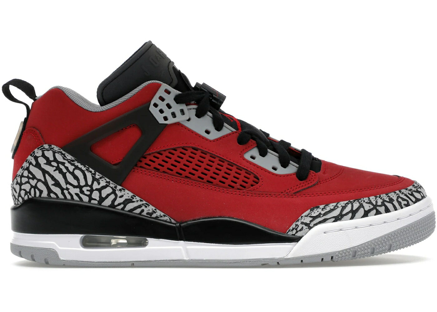 ナイキ ジョーダン 赤 レッド 灰色 グレー クール スニーカー メンズ JORDAN SPIZIKE LOW TORO / GYM RED WOLF GREY COOL GREY