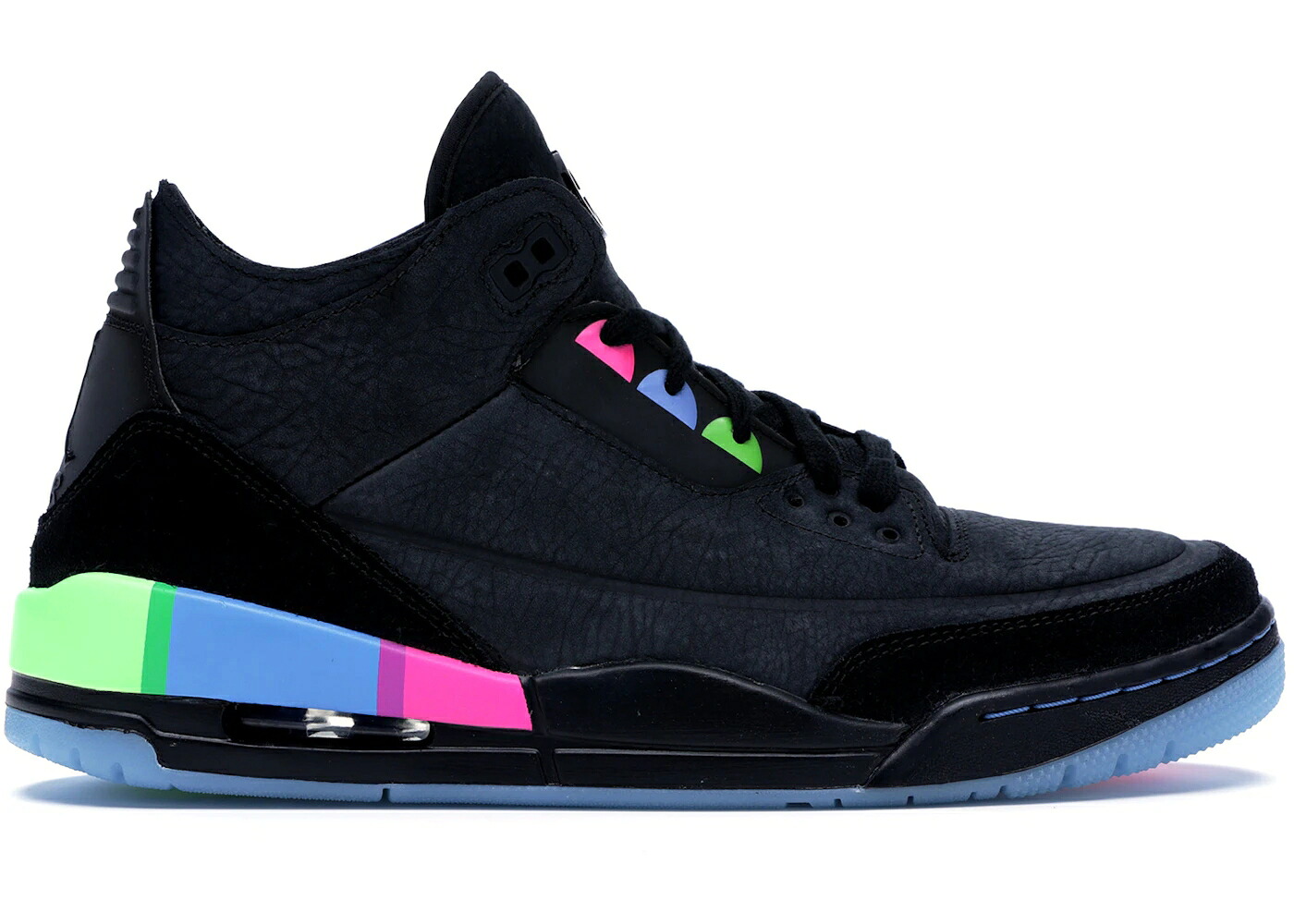 ナイキ ジョーダン 黒いこと 黒いこと 緑 緑であること スニーカー メンズ JORDAN 3 RETRO QUAI 54 (2018) / BLACK BLACK ELECTRIC GREEN