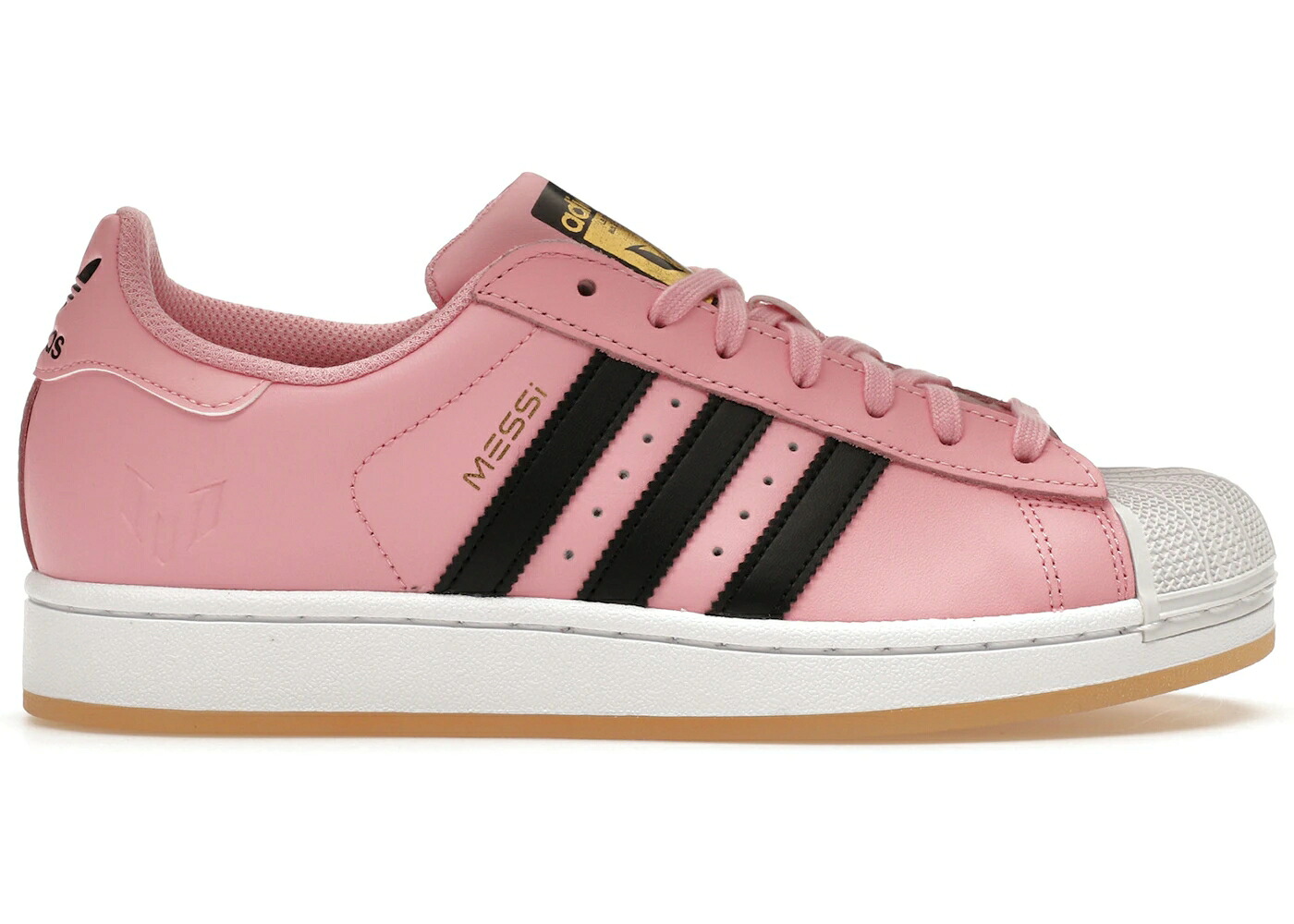 アディダス スーパースター インテル マイアミ ピンク コア 黒色 ブラック ゴールド スニーカー メンズ ADIDAS SUPERSTAR LIONEL MESSI INTER MIAMI CF / LIGHT PINK CORE BLACK GOLD