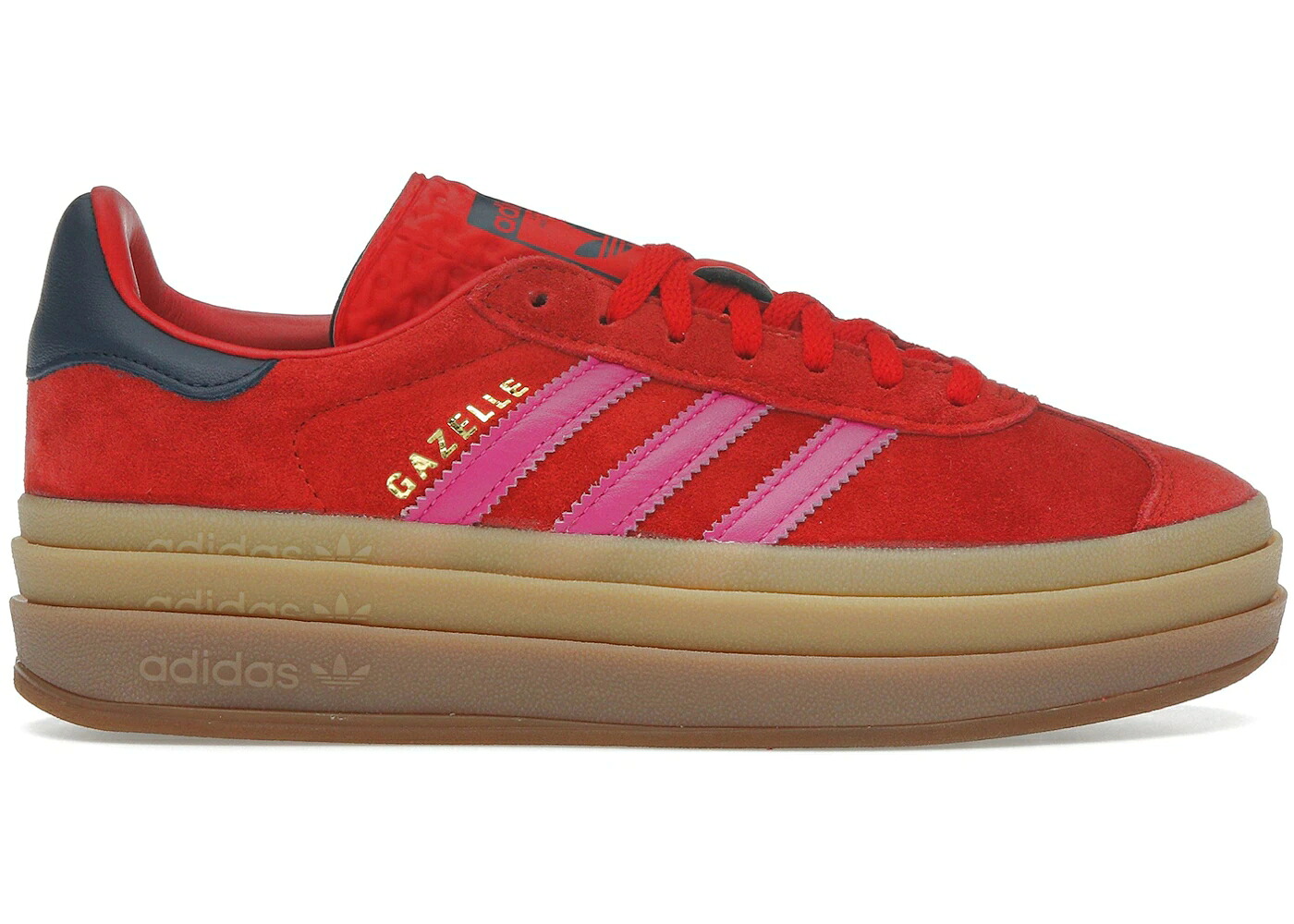 アディダス ガゼル 赤 赤いこと ナイト爵 WOMEN\u0027S スニーカー レディース ADIDAS GAZELLE BOLD RED SEMI LUCID FUCHSIA (WOMEN\u0027S) / RED SEMI LUCID FUCHSIA NIGHT