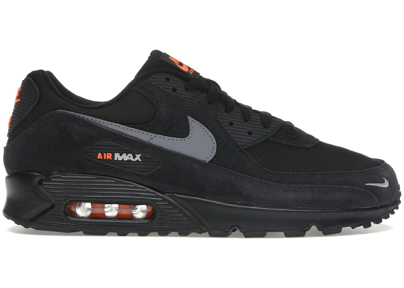 ナイキ マックス 黒色 ブラック クール 灰色 グレー 橙 オレンジ エアマックス スニーカー メンズ NIKE AIR MAX 90 BLACK METALLIC COOL GREY ORANGE / BLACK METALLIC COOL GREY TOTAL