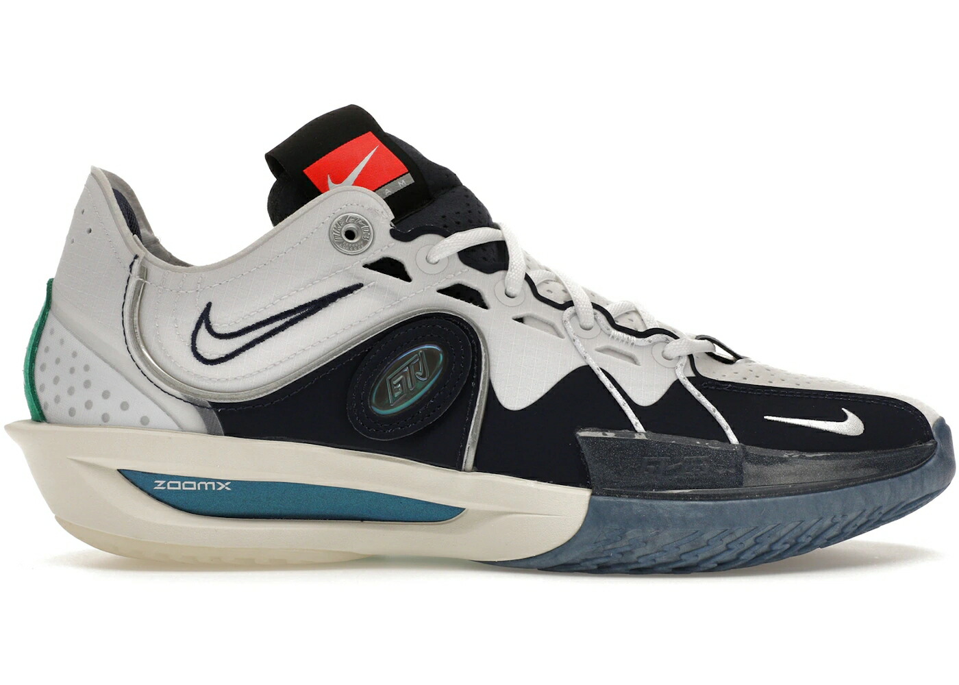 ナイキ ズーム フライト 白色 ホワイト 紺色 ネイビー スニーカー メンズ NIKE AIR ZOOM GT CUT 3 ALL-STAR FLIGHT FIVE / WHITE MIDNIGHT NAVY METALLIC