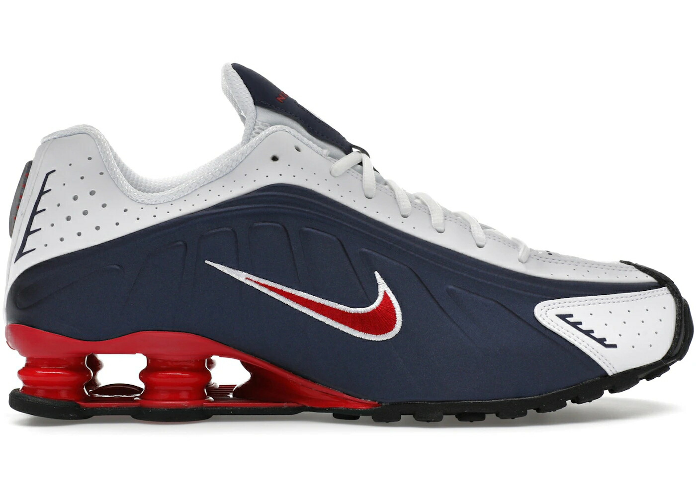 ナイキ ショックス 紺色 ネイビー 白色 ホワイト スニーカー メンズ NIKE SHOX R4 USA (2025) / MIDNIGHT NAVY WHITE METALLIC