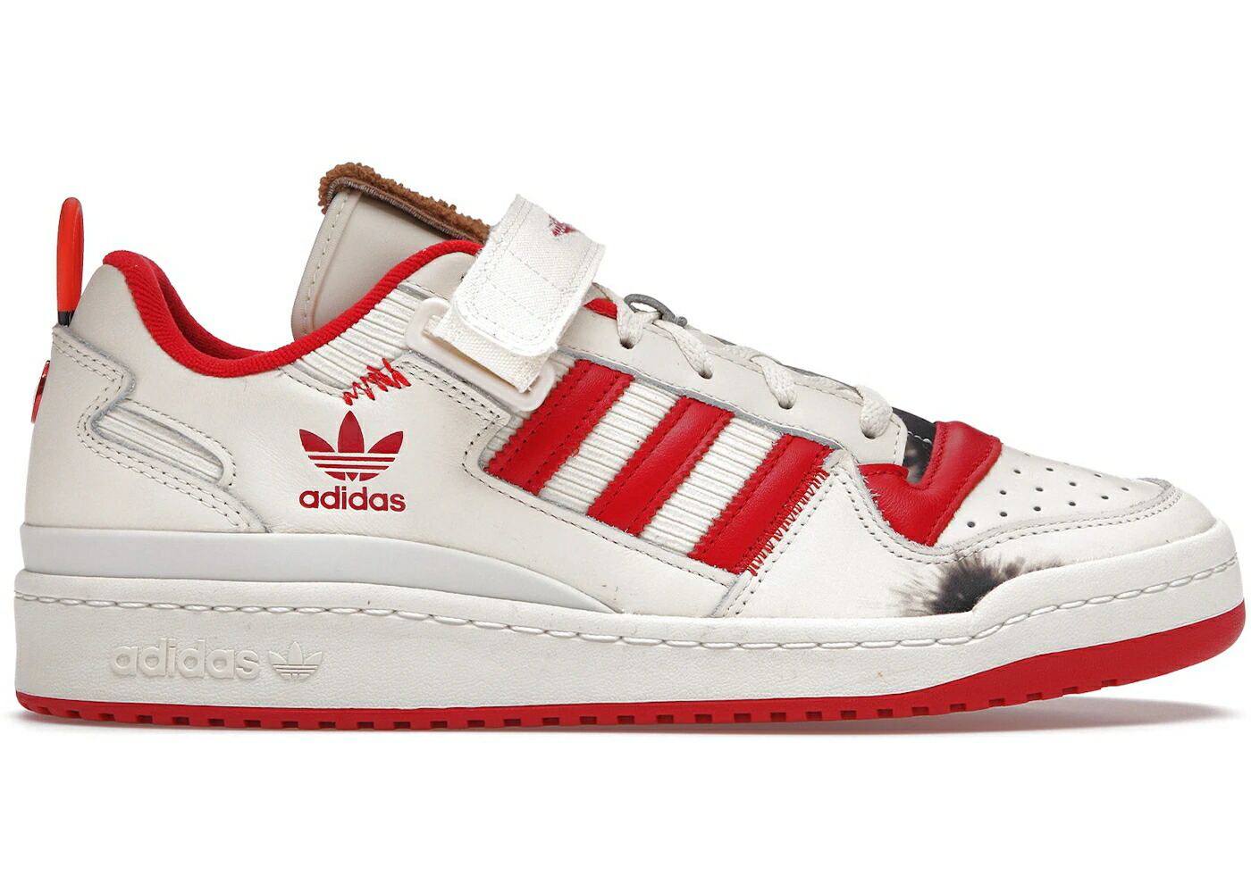 アディダス 討論会 皮膚軟化剤 白いこと 白いこと 赤 赤いこと スニーカー メンズ ADIDAS FORUM LOW HOME ALONE / CREAM WHITE COLLEGIATE RED OFF