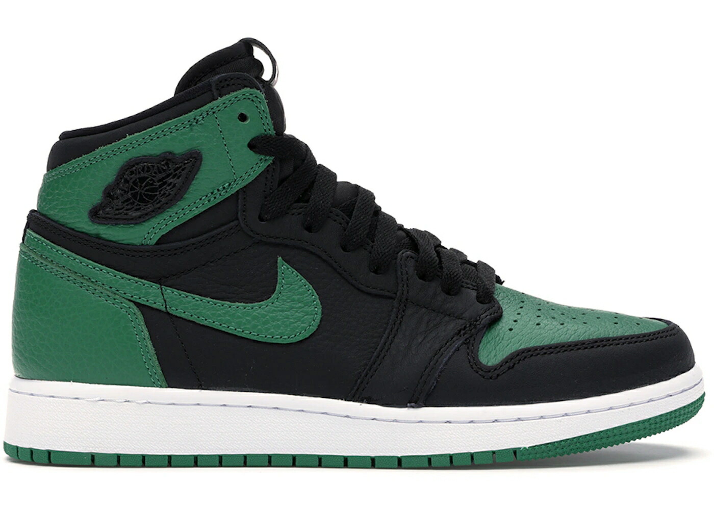 ナイキ ジョーダン ハイ 緑 グリーン 黒色 ブラック 白色 ホワイト 赤 レッド ジュニア キッズ JORDAN 1 RETRO HIGH PINE GREEN BLACK (GS) / BLACK PINE GREEN WHITE GYM RED ベビー マタニティ スニーカー