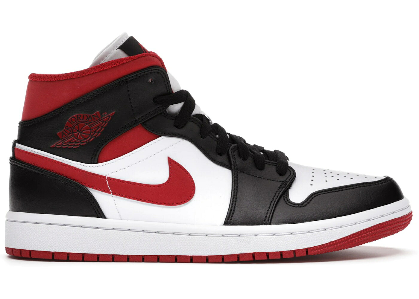 ナイキ ジョーダン ミッド 赤 赤いこと 黒いこと 黒いこと 白いこと 白いこと スニーカー メンズ JORDAN 1 MID GYM RED BLACK WHITE / WHITE GYM RED BLACK メンズ靴-靴