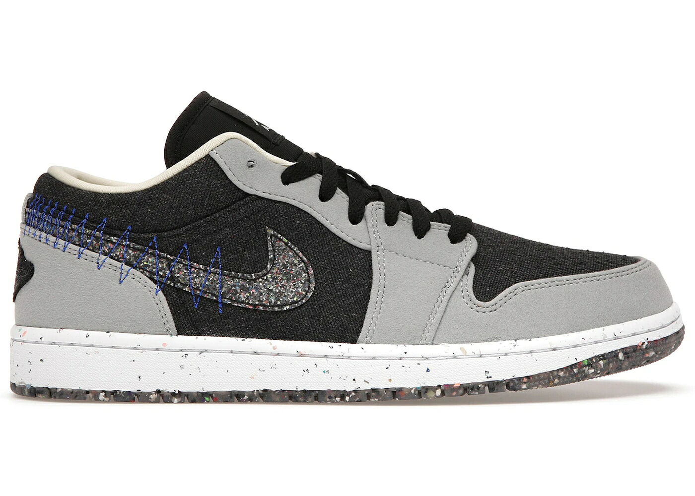 ナイキ ジョーダン 黒いこと 黒いこと 薄墨色 薄墨色 スニーカー メンズ JORDAN 1 LOW SE CRATER BLACK GREY / LIGHT SMOKE GREY MULTI COLOR