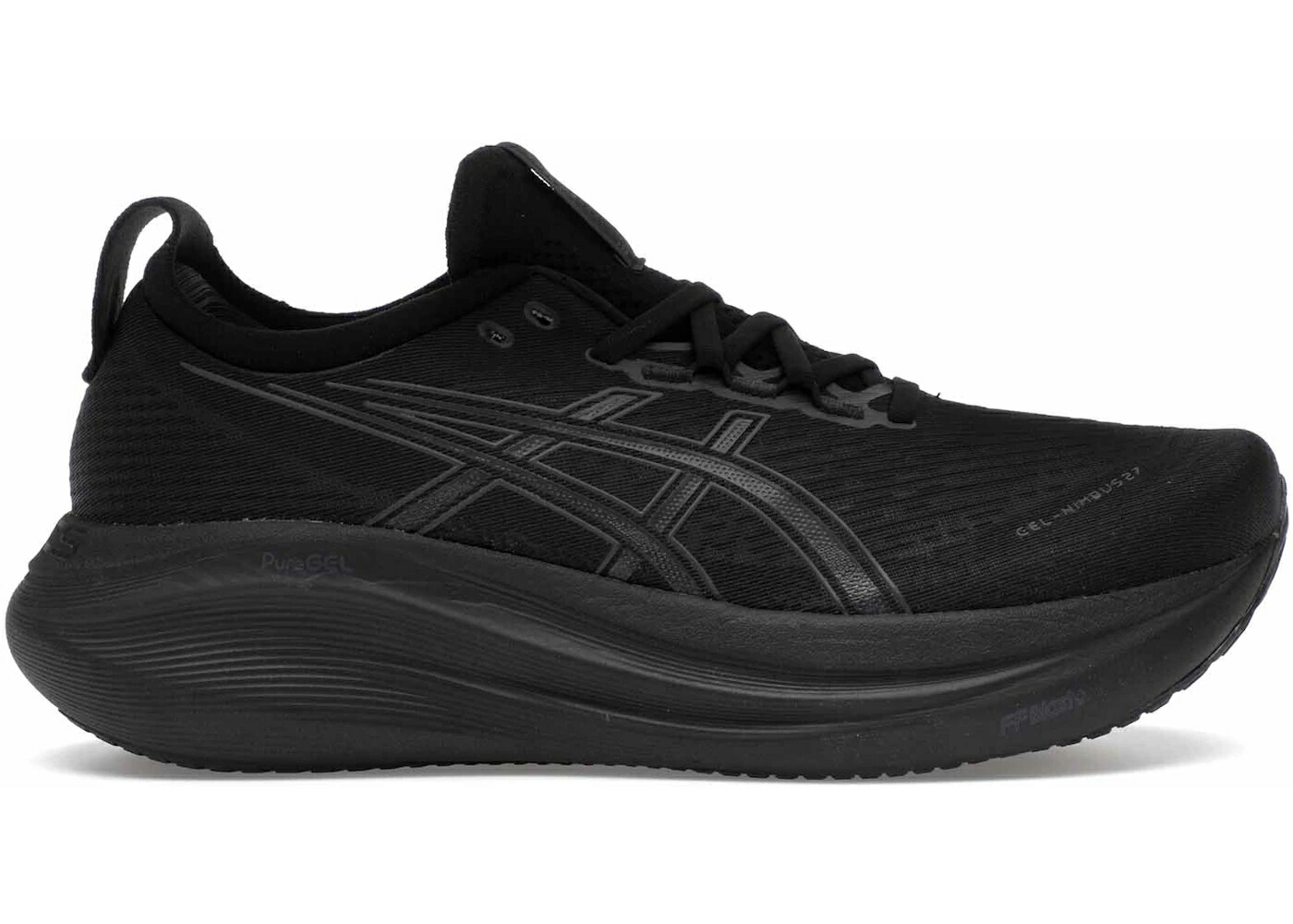アシックス 黒色 ブラック 灰色 グレー スニーカー メンズ ASICS GEL-NIMBUS 27 BLACK GRAPHITE GREY / BLACK GRAPHITE GREY