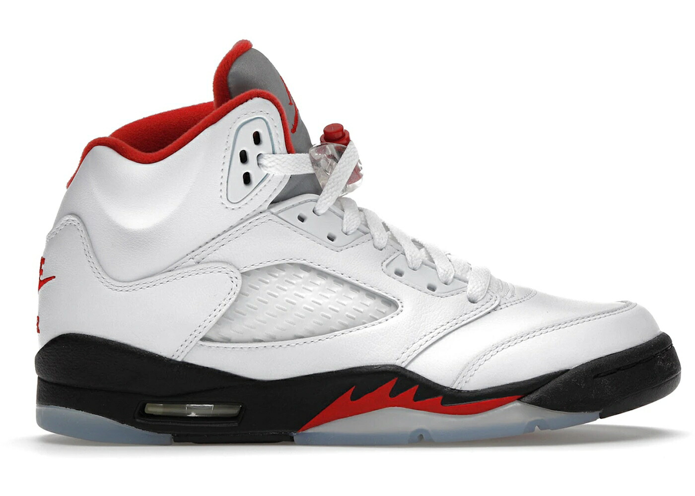 ナイキ ジョーダン ファイア 赤 レッド 銀色 シルバー 白色 ホワイト 黒色 ブラック ジュニア キッズ JORDAN 5 RETRO FIRE RED SILVER TONGUE (2020) (GS) / WHITE BLACK METALLIC SILVER FIRE ベビー マタニティ