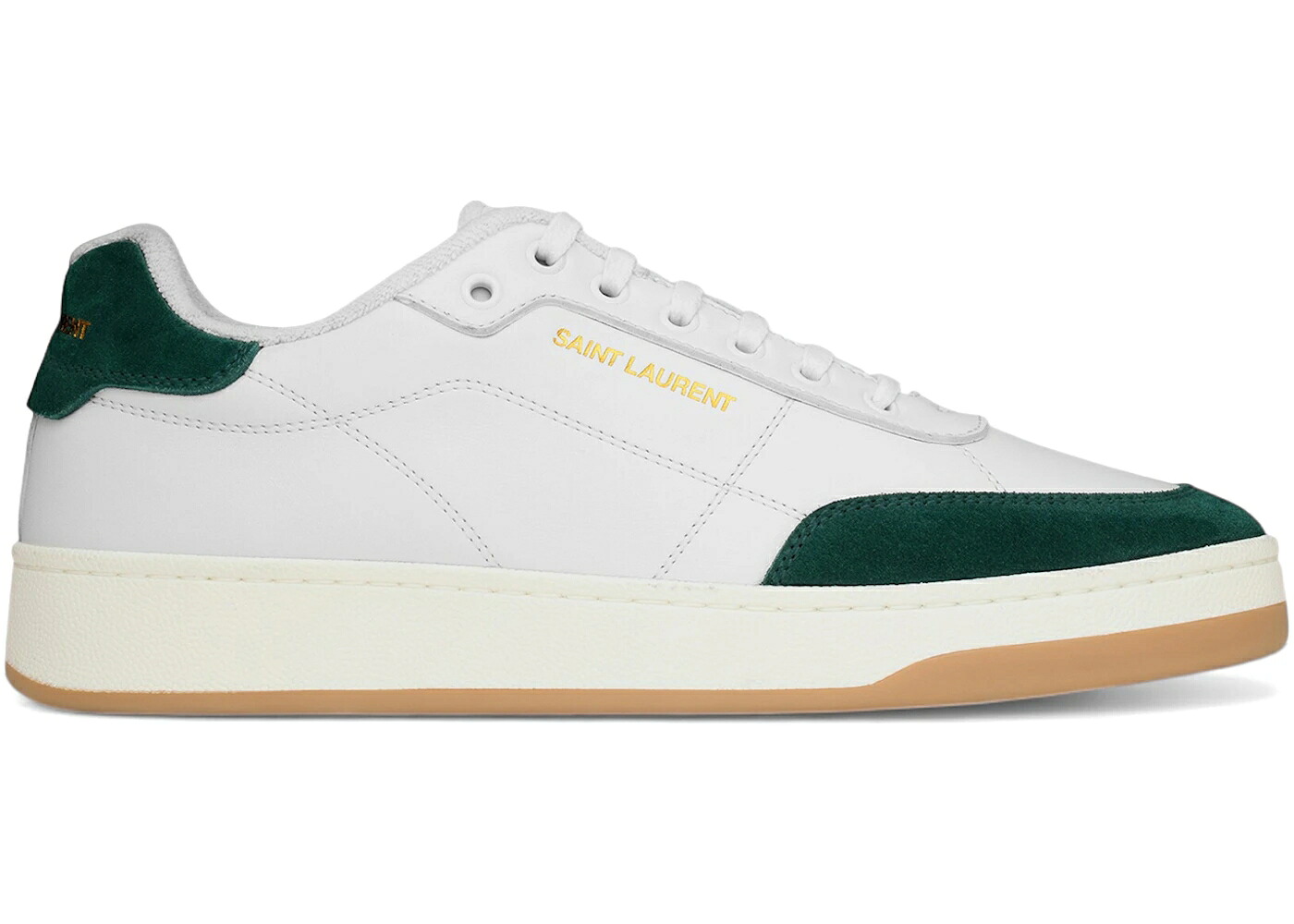 サンローラン 白色 ホワイト 緑 グリーン スニーカー メンズ SAINT LAURENT SAINT LAURENT SL/61 LOW OPTIC WHITE BOTTLE GREEN / OPTIC WHITE BOTTLE GREEN｜スニケス
