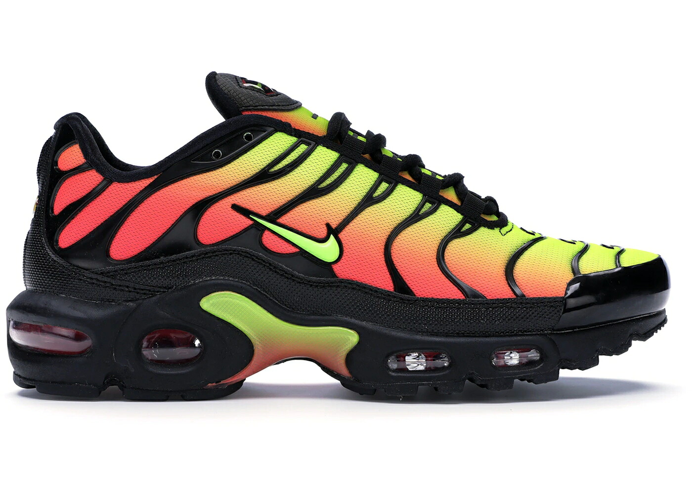 ナイキ マックス 黒色 ブラック 赤 レッド エアマックスプラス WOMEN'S スニーカー レディース NIKE AIR MAX PLUS BLACK VOLT SOLAR RED (WOMEN'S) / BLACK VOLT SOLAR RED