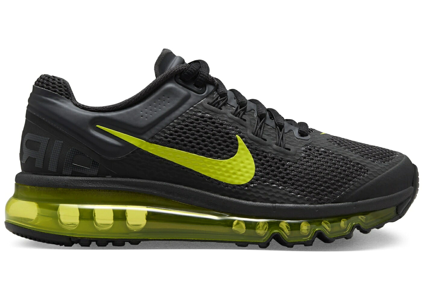 ナイキ マックス 黒色 ブラック エアマックス ジュニア キッズ NIKE AIR MAX 2013 BLACK ANTHRACITE CYBER (GS) / BLACK ANTHRACITE CYBER ベビー マタニティ スニーカー｜スニケス