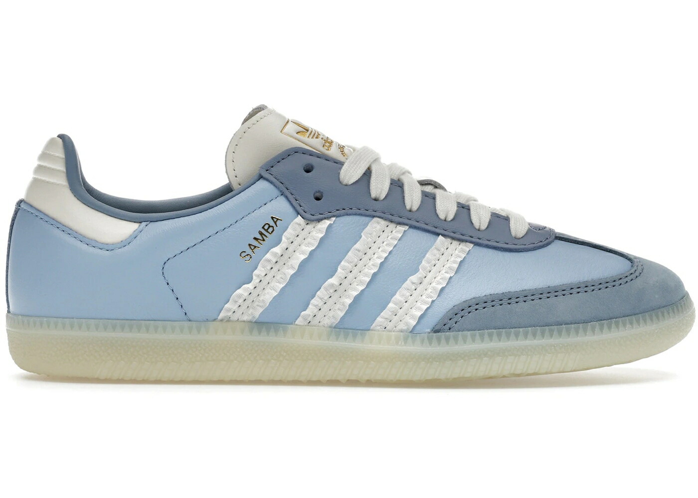 アディダス サンバ 天の原 青み 青色 白いこと 白いこと WOMEN\u0027S スニーカー レディース ADIDAS SAMBA RUFFLE STRIPES PACK CLEAR SKY (WOMEN\u0027S) / CLEAR SKY TACTILE BLUE OFF WHITE