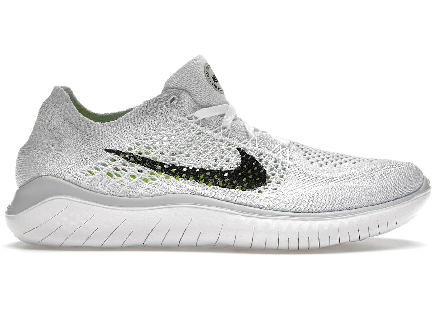 ナイキ フリー フライニット 白色 ホワイト ピュア プラチナム 黒色 ブラック WOMEN'S スニーカー レディース NIKE FREE RN FLYKNIT 2018 WHITE PURE PLATINUM (WOMEN'S) / WHITE BLACK PURE PLATINUM