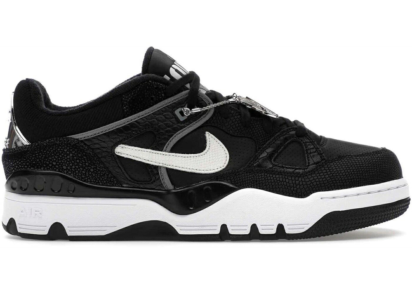 ナイキ 黒色 ブラック 白色 ホワイト 灰色 グレー エアフォース スニーカー メンズ NIKE AIR FORCE 3 LOW SP NIGO BLACK WHITE / BLACK SMOKE GREY METALLIC|スニケス