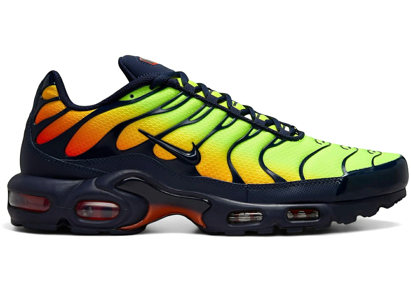 ナイキ マックス クリムゾン 黄味がかった 黄色 エアマックスプラス スニーカー メンズ NIKE AIR MAX PLUS LEMON VENOM / LEMON VENOM HYPER CRIMSON YELLOW
