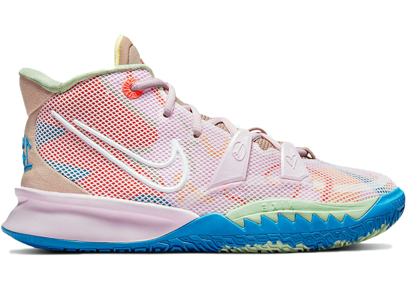 ナイキ カイリー ピンク 白色 ホワイト ジュニア キッズ NIKE KYRIE 7 1 WORLD PEOPLE (GS) / REGAL PINK HEMP HONEYDEW WHITE ベビー マタニティ スニーカー