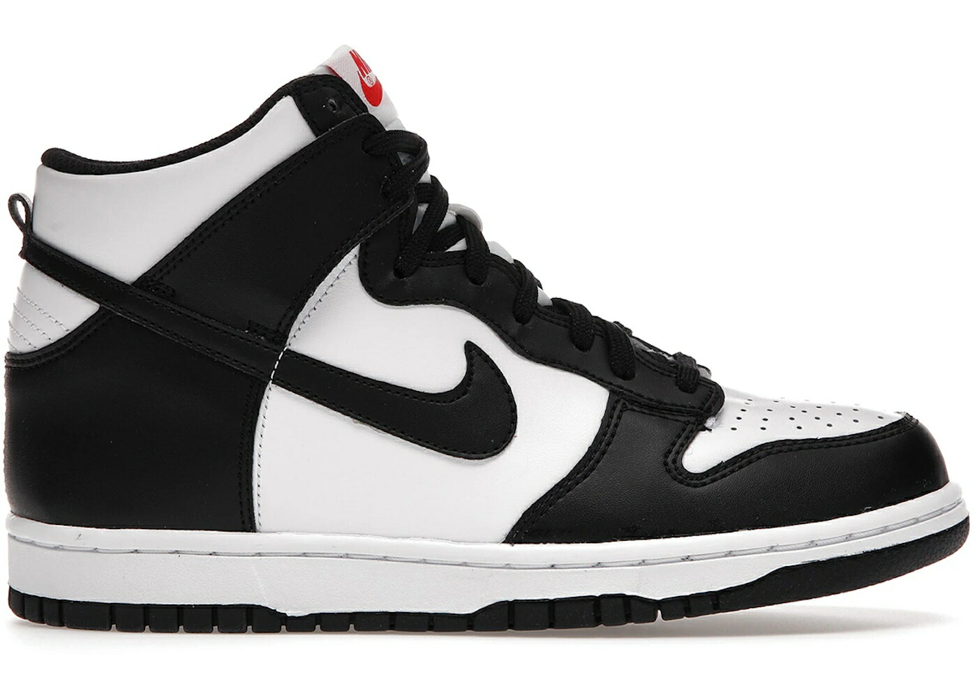 ナイキ ダンク ハイ 白色 ホワイト 黒色 ブラック 赤 レッド ダンクハイ ジュニア キッズ NIKE DUNK HIGH PANDA (2021) (GS) / WHITE BLACK UNIVERSITY RED ベビー マタニティ スニーカー