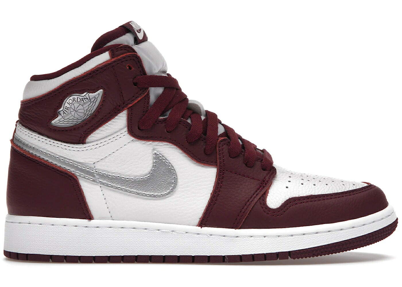 ナイキ ジョーダン ご機嫌 白いこと 白いこと しろがね色 しろがね色 御坊っちゃん キッズ JORDAN 1 RETRO HIGH OG BORDEAUX (GS) / BORDEAUX WHITE METALLIC SILVER もの言う花 マタニティ スニーカー