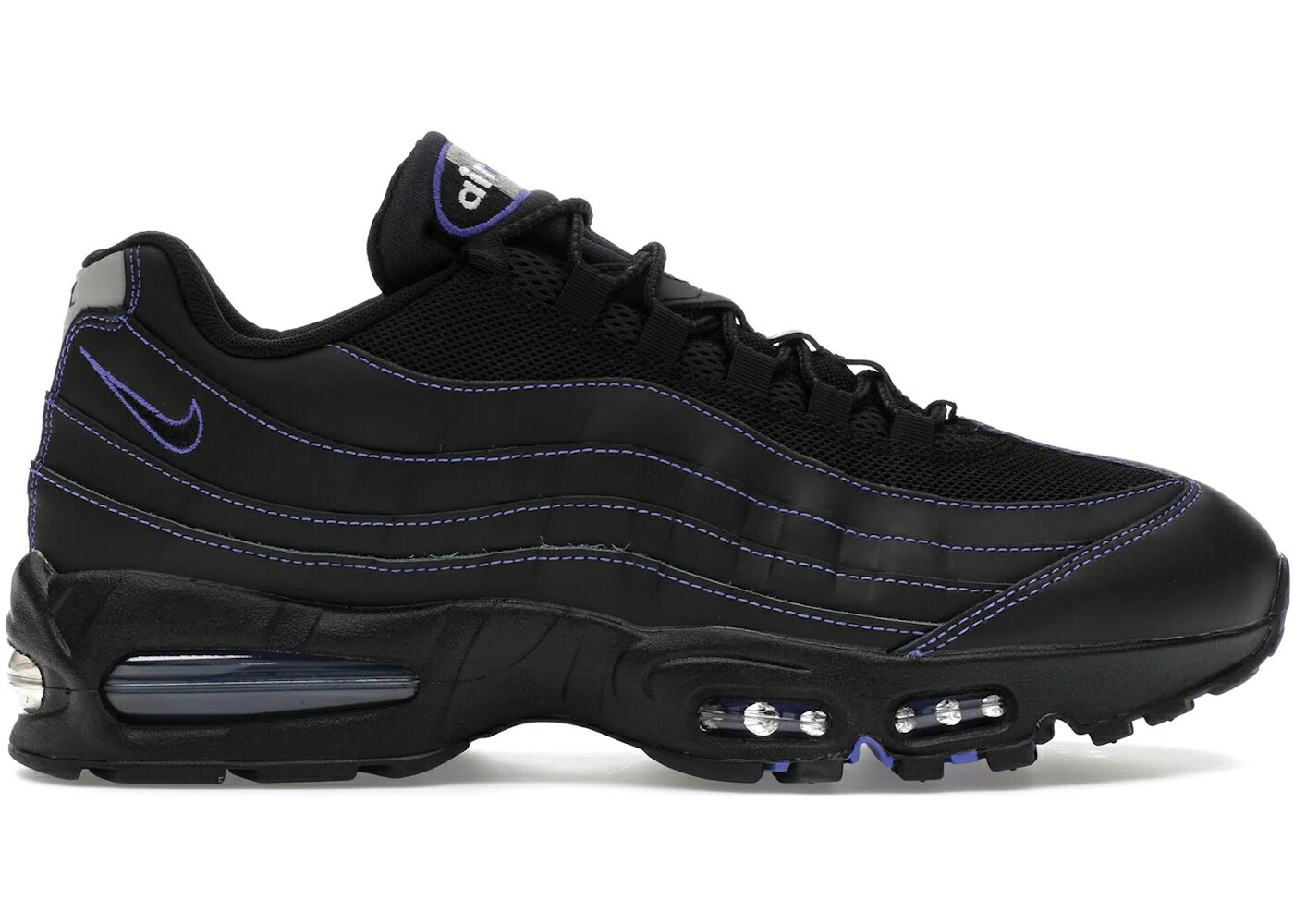 ナイキ マックス バブル 黒色 ブラック 紫 バイオレット 灰色 グレー エアマックス スニーカー メンズ NIKE AIR MAX 95 OG BIG BUBBLE BLACK PERSIAN VIOLET / BLACK PERSIAN VIOLET WOLF GREY｜スニケス