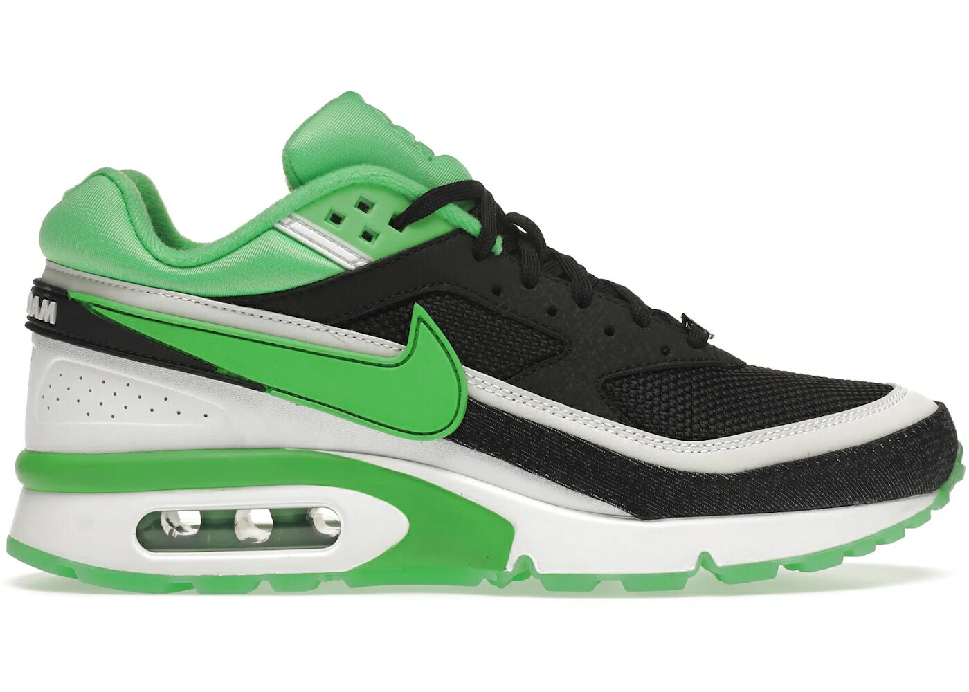 ナイキ マックス 黒色 ブラック 緑 グリーン 白色 ホワイト エアマックス スニーカー メンズ NIKE AIR MAX BW QS ROTTERDAM / BLACK LIGHT GREEN SPARK WHITE
