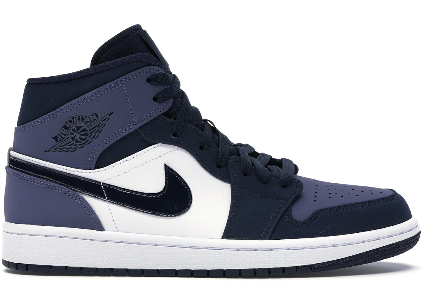 ナイキ ジョーダン ミッド 紫 パープル 白いこと 白いこと スニーカー メンズ JORDAN 1 MID OBSIDIAN SANDED PURPLE / OBSIDIAN SANDED PURPLE WHITE
