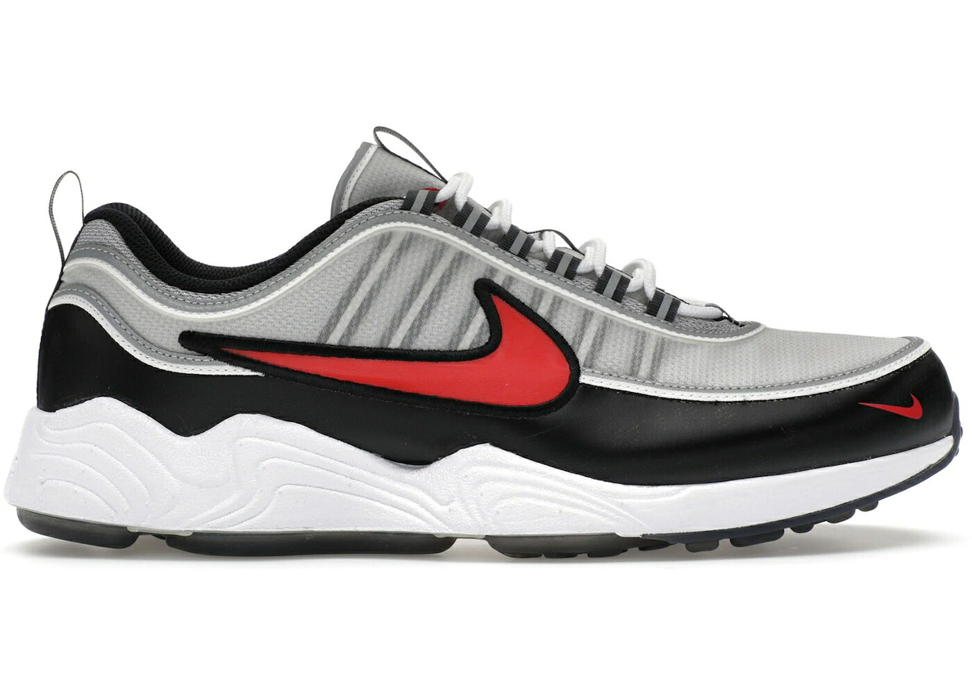 ナイキ ズーム 銀色 シルバー 赤 レッド 黒色 ブラック スニーカー メンズ NIKE AIR ZOOM SPIRIDON SILVER RED / METALLIC SILVER SPORT RED BLACK