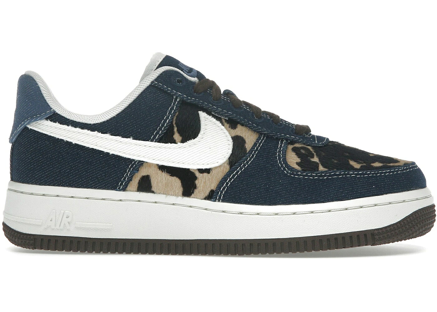 ナイキ 青味 青み ジーンズ 赤銅色 赤銅色 空軍 WOMEN\u0027S スニーカー レディース NIKE AIR FORCE 1 LOW CHEETAH BLUE DENIM (WOMEN\u0027S) / BLUE VOID SAIL BAROQUE BROWN