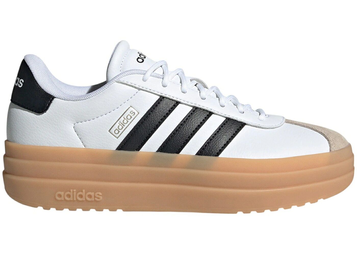 アディダス コート 白色 ホワイト コア 黒色 ブラック ベージュ WOMEN'S スニーカー レディース ADIDAS VL COURT BOLD CLOUD WHITE CORE BLACK WONDER BEIGE (WOMEN'S) / CLOUD WHITE CORE BLACK WONDER