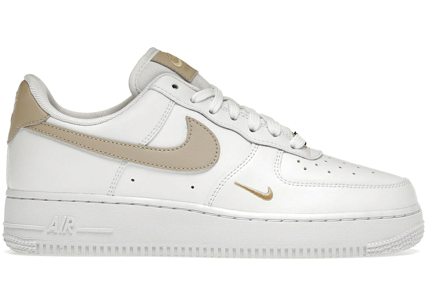 ナイキ 白色 ホワイト ベージュ エアフォース '07 WOMEN'S スニーカー レディース NIKE AIR FORCE 1 LOW ESSENTIAL WHITE BEIGE (WOMEN'S) / WHITE RATTAN RATTAN WHITE