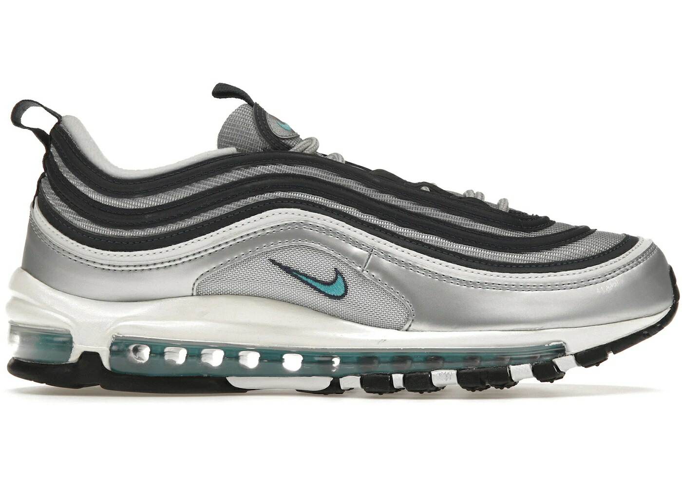 ナイキ マックス しろがね色 しろがね色 青味 青み エア湖マックス WOMEN\u0027S スニーカー レディース NIKE AIR MAX 97 METALLIC SILVER CHLORINE BLUE (WOMEN\u0027S) / METALLIC SILVER CHLORINE BLUE